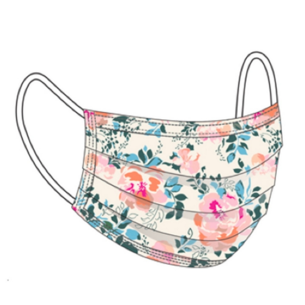 AL-SHIELDS 5 piece 3 Ply Floral Printed Adult Disposable Face Masks